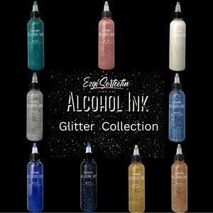 Glitter alcohol ink